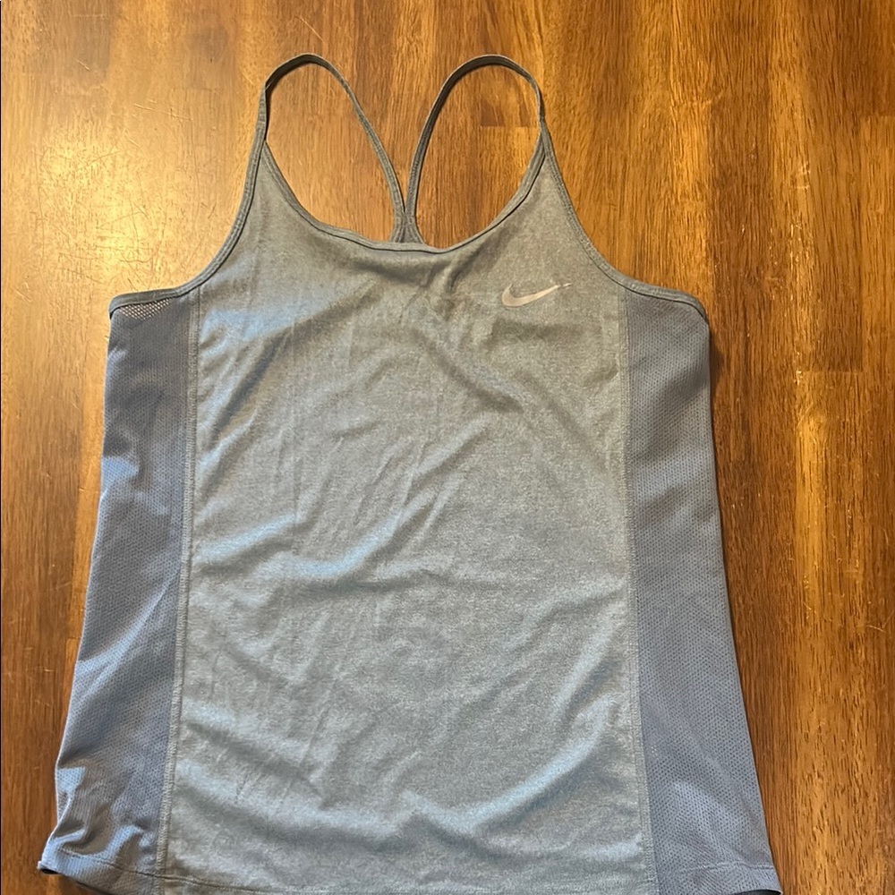 Nike Gray Fitted Tank Top